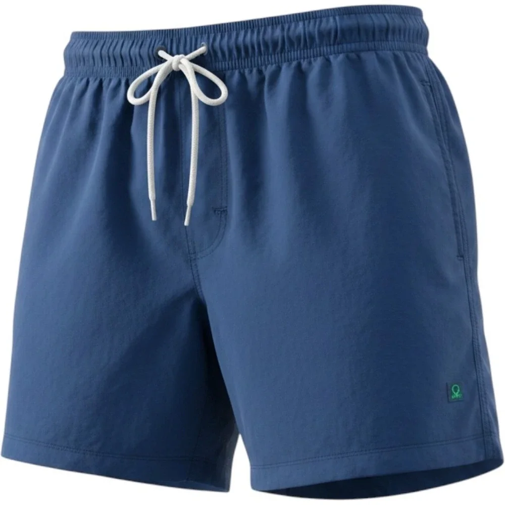United Colors of Benetton swim shorts elastic drawstring waistband embroidered M